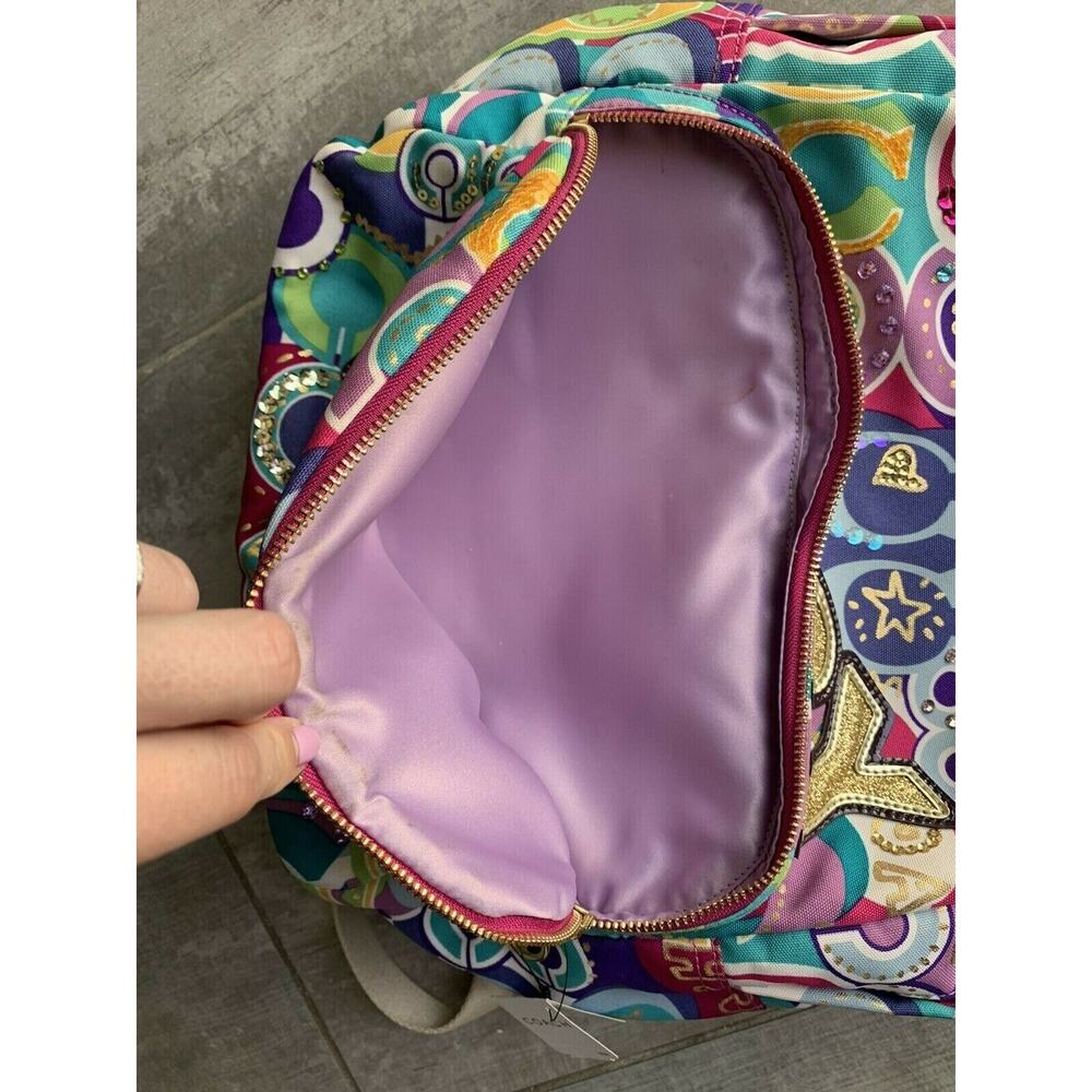COACH Limited Edition Poppy Pop C Multi Collectible Backpack Book Bag RARE! NEW - Picture 8 of 10